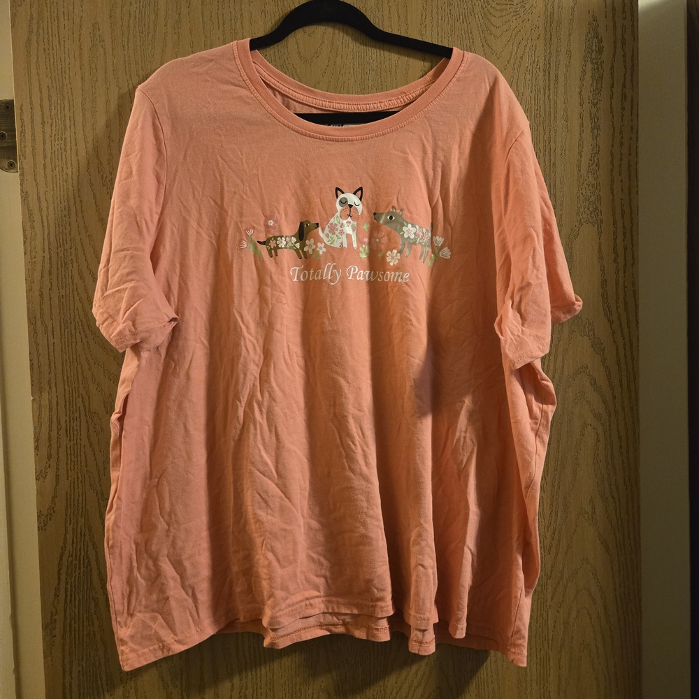 Totally Pawsome Pink Dog Graphic T-Shirt